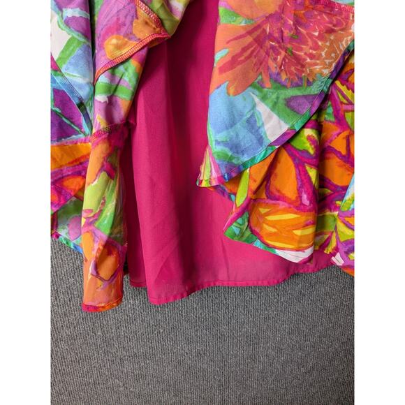 LRL Ralph Lauren Dress Womens 10 Colorful A Line Pockets Church Party Cruise - Picture 2 of 11